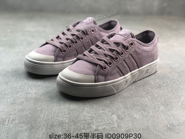Adidas鞋 新品爆款 adidas三葉草專櫃正品 滿印logo鞋底 阿迪達斯帆布鞋 EE5614 男女同款  hdx13282